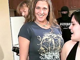 Busty Canadian Mika peed and gangbang 1