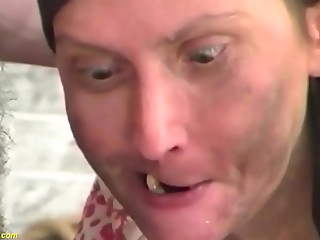 ugly hairy 92 years old granny rough doggystyle fucked by her young toyboy