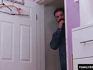 Stepdaddy fuckin his teen crazy