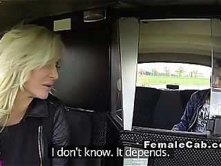 Euro female fake taxi driver bangs big dick