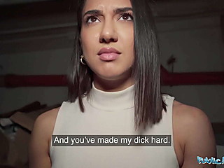 Public Agent Student sucks off a stranger when he offers her a fist full of cash