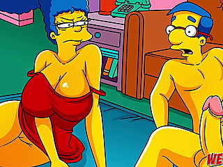 Fucking on the living room floor with two men! Simpsons