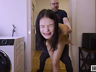 RENT IS DUE - Petite Teen Gets Her Pussy Destroyed By Her Landlord