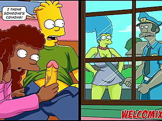 Hot girl fucking with the cop - The Simptoons