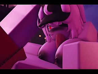 white succubus demon paizuri blowjob