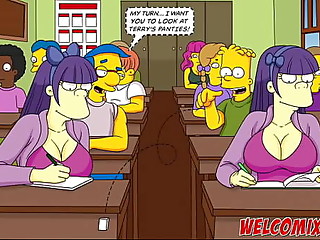 Barty and Milrouse took the hottest ones to fuck! Simpsons Hentai