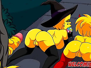 Halloween orgy with Liza and Magie