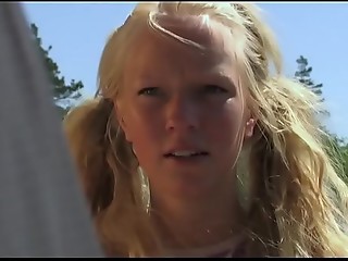 Elise Olsson, Swedish teen whore gets fucked for a fish
