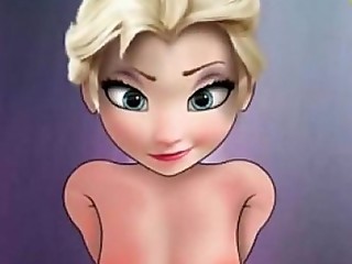 3D Elsa from Frozen Gets 3 Cumshots!